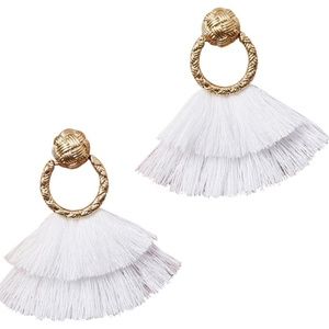 For Love & Lemons Loop Fringe Earrings